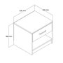 Hanah Home 3622 Mesilla de Noche Roble Tablero Partículas Melaminado 52x46.8x45cm 1 Cajón Estantes